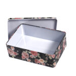 Sn-255-1 Caja Metalica 18x12,5x6 Flores Negra - Imagen 2